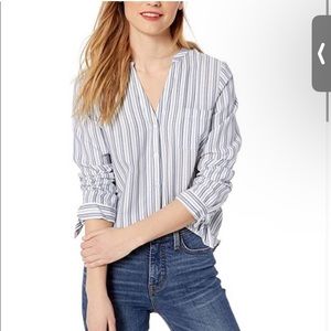 J Crew Factory Tie Sleeve Button-Up Shirt size XS